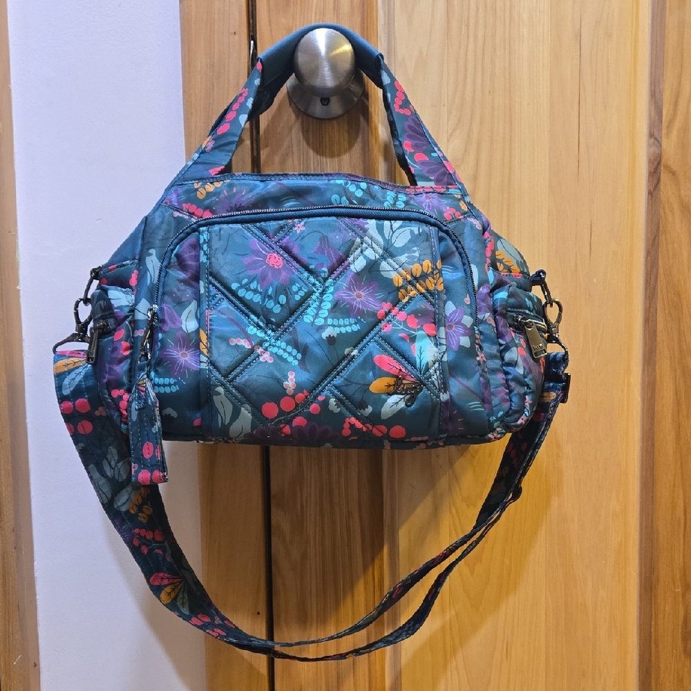 Lug Floral Quilted Baby Bag - Blue and Pink